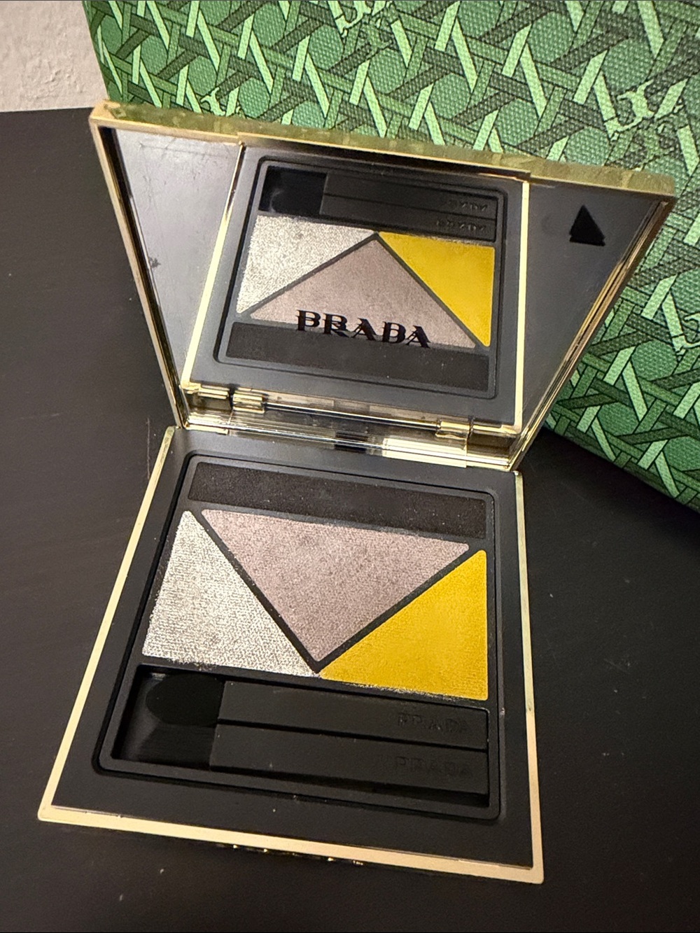 PRADA Dimensions Eyeshadow Trio in 02 Profusion (Yellow, Silver, Lilac, Black) - Picture 2 of 4
